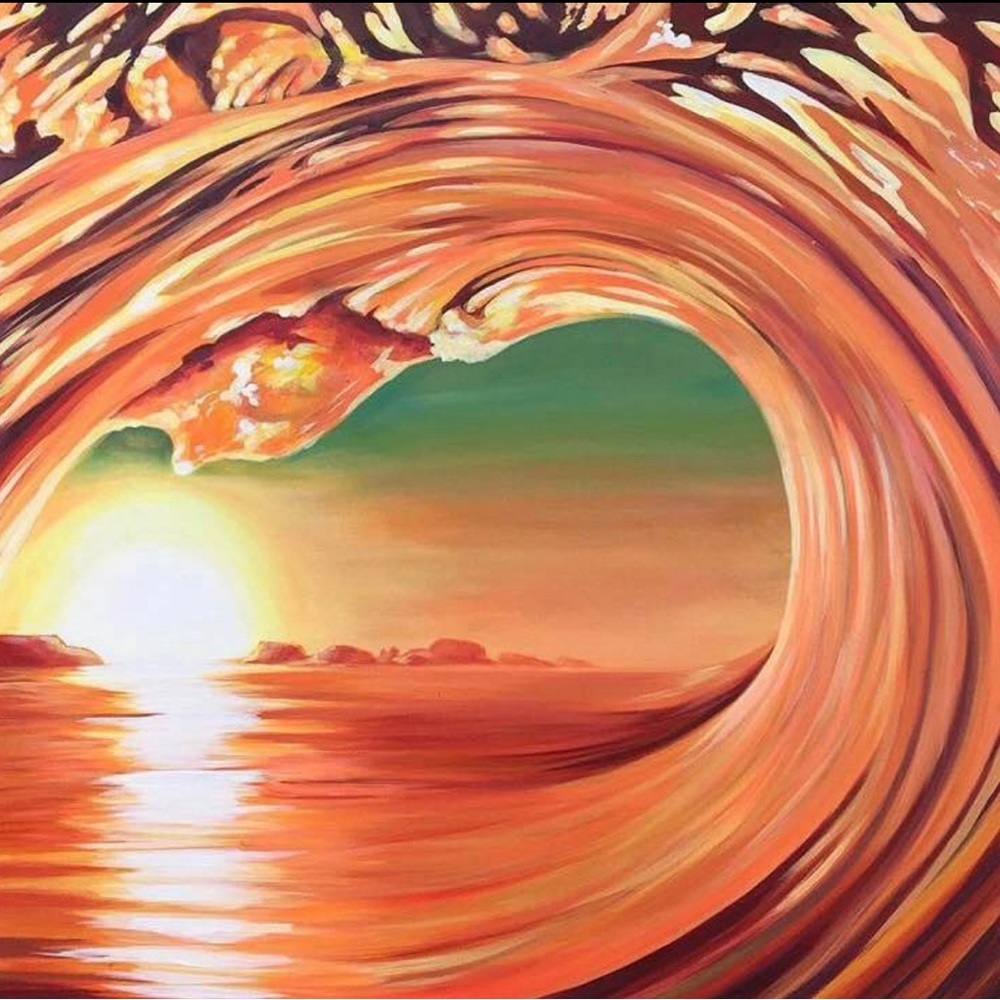 Ocean wave art - 12x12" print